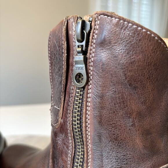 Bed Stu Women's Distressed Brown Leather Western Ankle Boots Booties US Size 6.5 - Picture 10 of 12